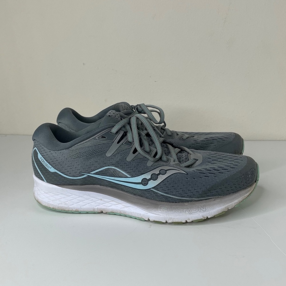 Saucony Womens Ride ISO 2 S10514-3 Blue Running Shoes Lace Up Low‎ Up Size 9.5